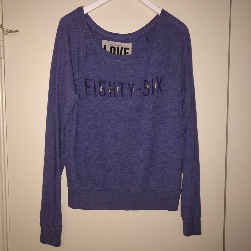Purple off the shoulder sweater